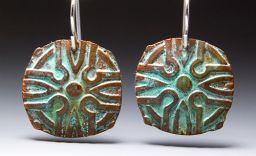 Celtic Cross Earrings Patina Relic