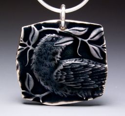 Black Raven Enamel Relic