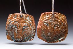 Wolf Earrings Patina Relics
