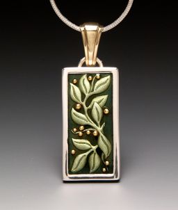 Spring Leaves and Berries Pendant