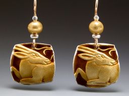 Ibex Earrings Enamel Relic