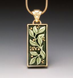 Spring Leaves Pendant 18k