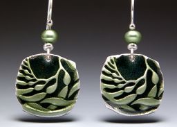 Kelp Earrings Enamel Relic